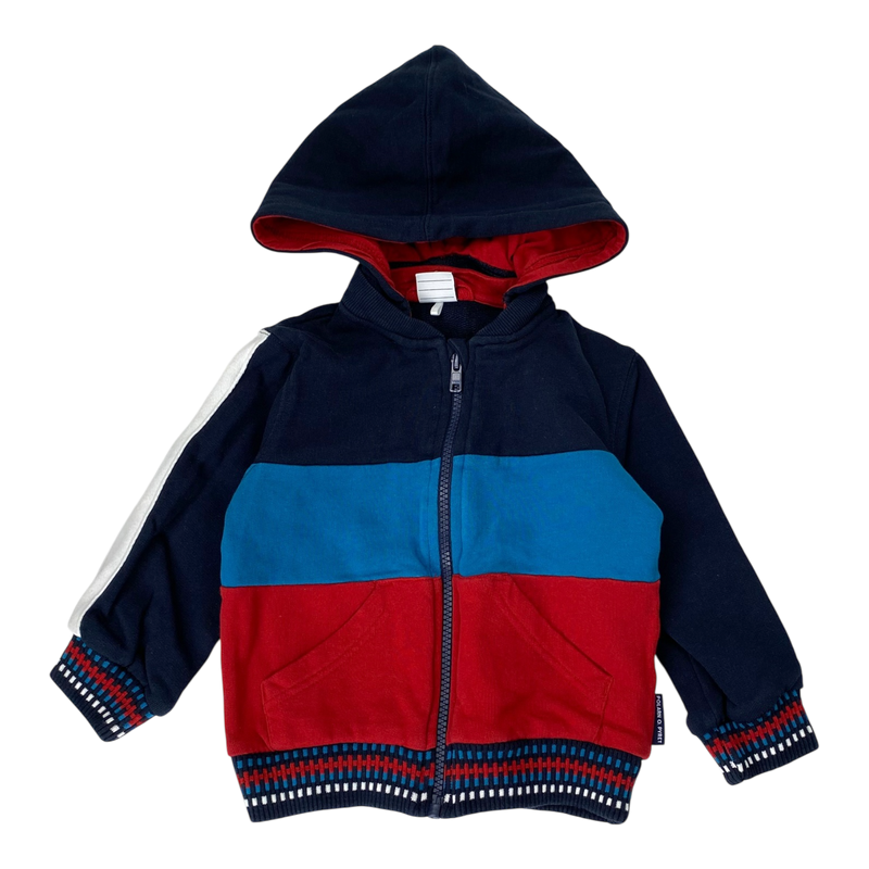 Polarn O. Pyret zipper hoodie, blue | 92cm