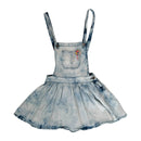 Prelove Secondhand Batik Look Soft Denim Latzrock Billieblush Größe 110/116