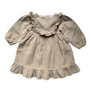 Prelove Baumwoll Kleid Tara Nature Volants Größe 104