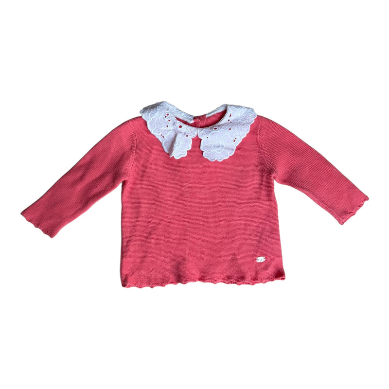 Baby Strickpullover Blumenstick (68)