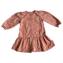 Prelove Secondhand Mädchen Baumwollkleid Blumen Stickerei Hust & Claire Größe 86