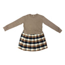 Baumwoll Flanell Kleid Karo mit Taschen (128)