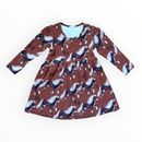 Organic Langarm Kleid Brown Horse (104)