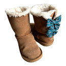 OG Lammfell Boots Blue Bows (EU 32,5)