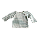 Preloved Strickpullover Buho Hellblau Stripes Größe 68