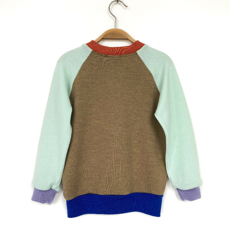 kronjuwel Wollpullover 104/110 beige mint Upcycling