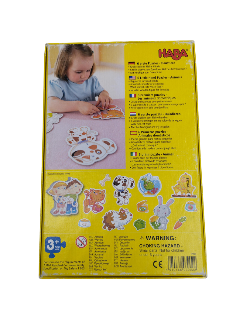 Haba 6 erste Puzzles Haustiere + Holzfigur