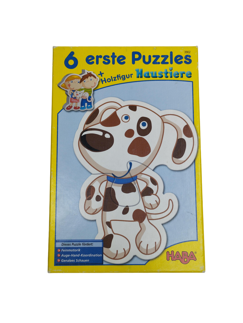 Haba 6 erste Puzzles Haustiere + Holzfigur