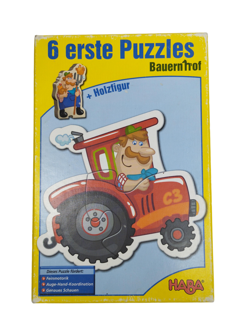 Haba 6 first puzzles farm + wooden figure