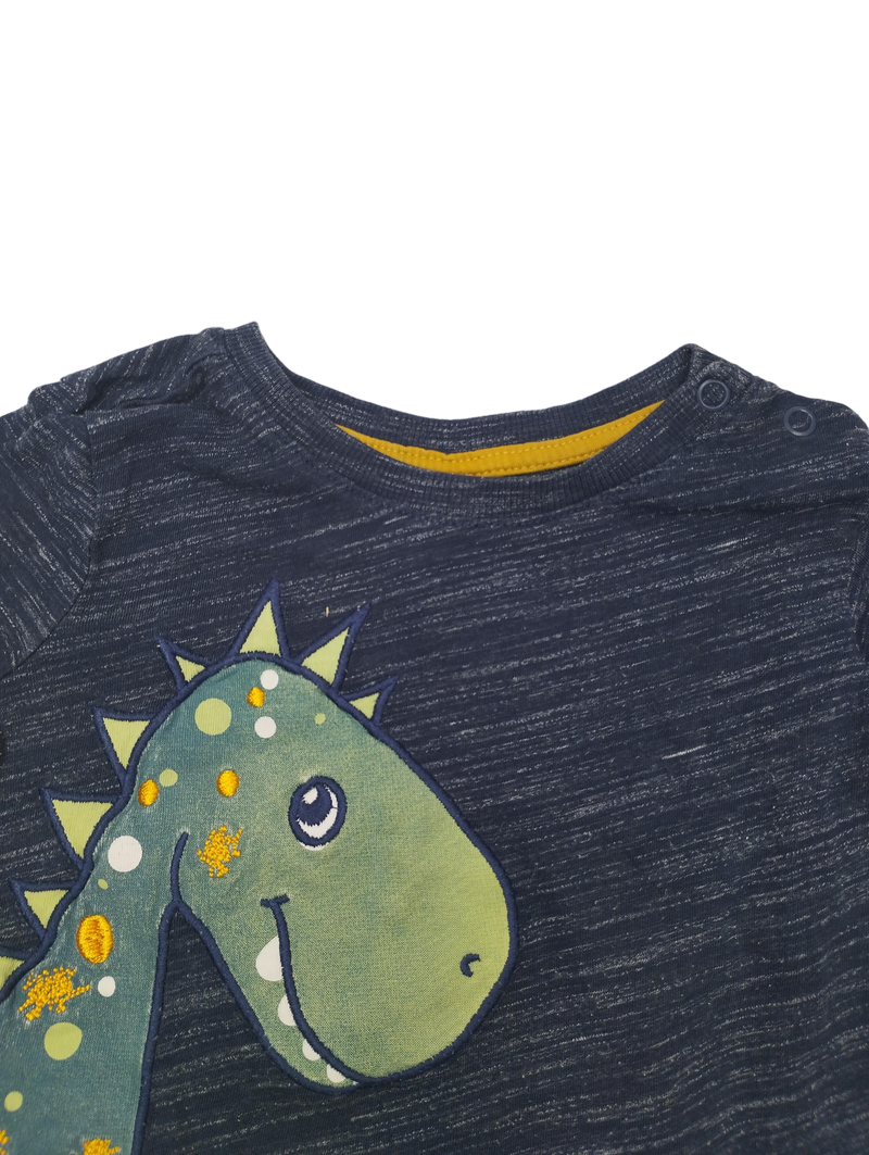 Longsleeve mit Dino Muster 92 | 2yrs