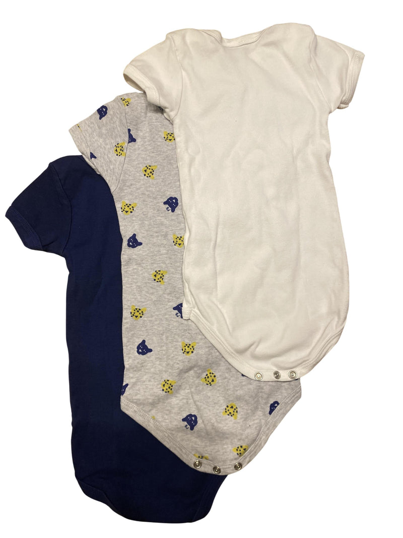 Bodys Unterwäsche & Bodys Kleidung Kurzarmbodys 3er Set Petit Bateau Rear Image Second Hand