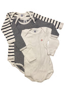 Bodys Unterwäsche & Bodys Kleidung Langarmbodys 3er Set Petit Bateau Front Image Second Hand