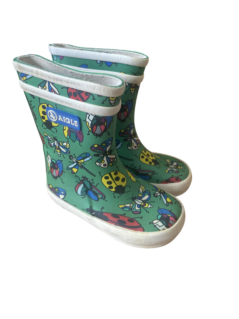 Gummistiefel Regenkleidung Kleidung Gummistifel baby flac theme ins garden Aigle Label Image Second Hand