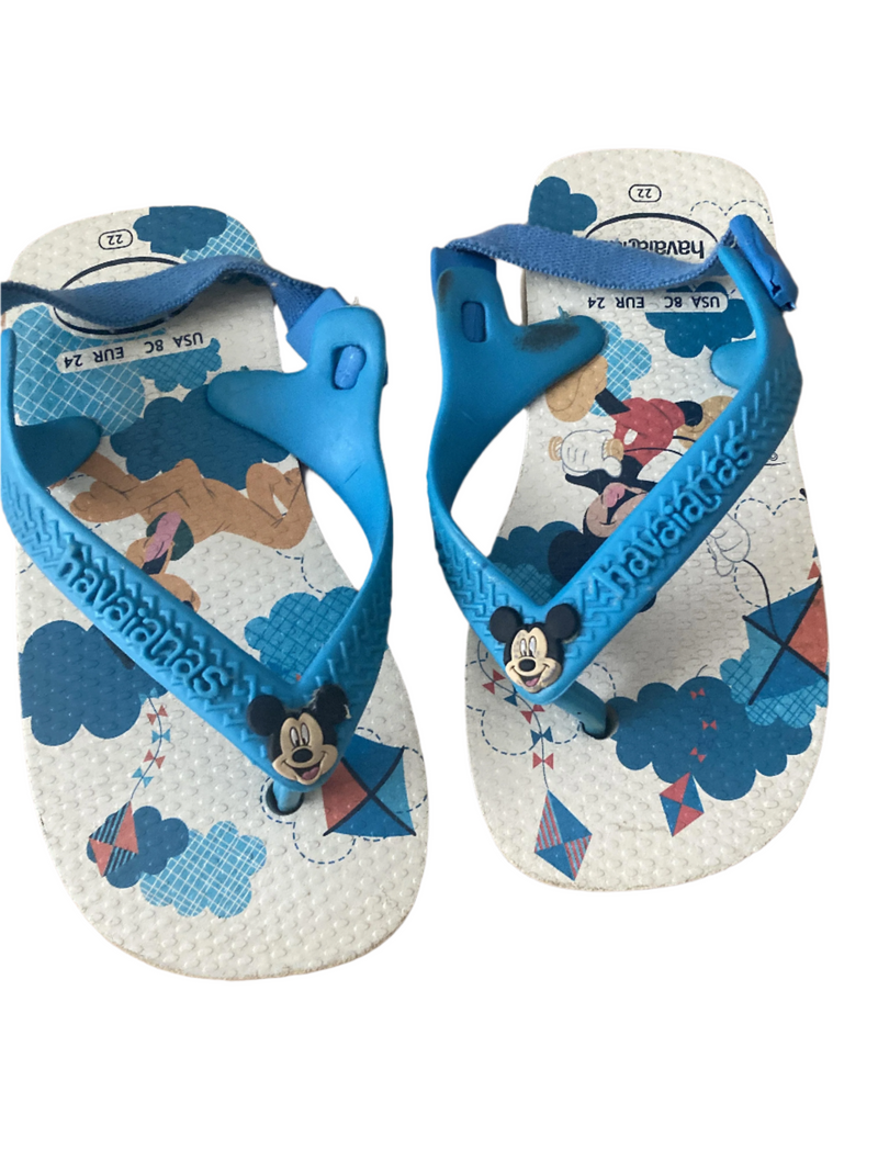 Badesandalen Sandalen Schuhe Flip flop mit Gummizug Havaianas Label Image Second Hand