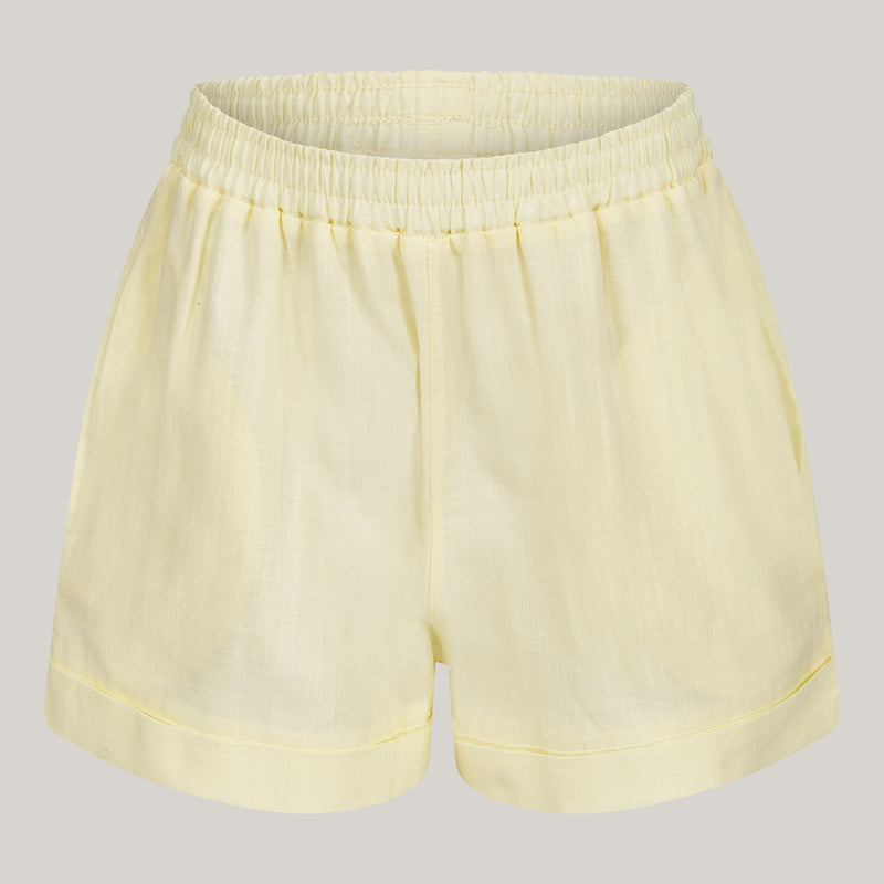 Twin Set aus Baumwolle in gelb: Shorts + Hemd