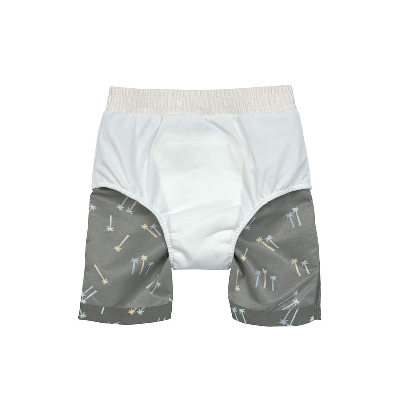 UV Badehose Baby (mit Windel) - Palmen, oliv
