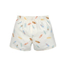 LÄSSIG Badehose Kinder - Surfbrett, weiß