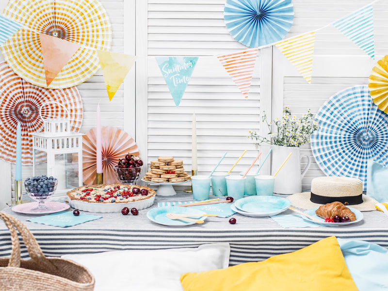 PARTYDECO – PAPIERSTROHHALME "SUMMER TIME" (10ER-SET)