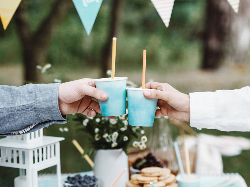 PARTYDECO – PAPIERSTROHHALME "SUMMER TIME" (10ER-SET)