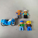 LEGO Bundle Duplo Set von 13 Figuren & Motorrad Polizei & Feuerwehr
