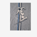 Sanetta langarm Shirt grau mit Astronaut auf Skateboard, Größe 116