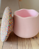 STAPELSTEIN Kinderhocker Set DYNAMIC SMALL Unique Rose Super Confetti