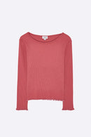 Tammo Longsleeve in Trauben farbenem Rippjersey