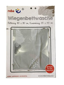 Roba Wiegenbettwäsche Bettbezug 80 x 80 und Kissen 35 x 40