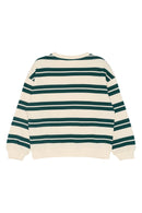 The New | Pullover | Deep Teal Striped