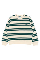 The New | Pullover | Deep Teal Striped