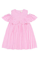 The New | Kleid | Carmine Rose Striped