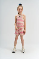 The New | Top | Carmine Rose Striped