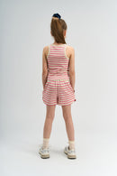 The New | Shorts | Carmine Rose Striped