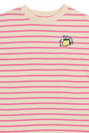The New | T-Shirt | Carmine Rose Striped