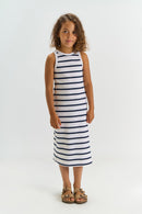 The New | Kleid| Navy Blazer Striped