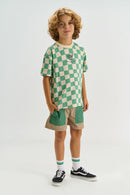 The New | T-Shirt | Creme De Menthe Check