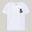 T-Shirt aus Baumwolle mit Stickerei: Krokodil auf SUP