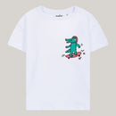 T-Shirt aus Baumwolle mit Print: Krokodil auf Skateboard