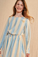 Neve Rock in hellblau/weiss gestreift für Kinder 86/92 & 110/116