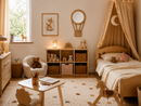 Kinderzimmer Spiegel Ballon aus Rattan