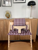 Vichy Highchair Cushion Set - Wipe Clean, Waterproof compatible with Stokke Tripp Trapp highchair