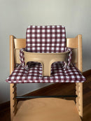 Vichy Highchair Cushion Set - Wipe Clean, Waterproof compatible with Stokke Tripp Trapp highchair