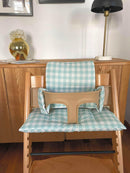 Wasserdichtes Tripp Trapp Kissen | abwischbares Hochstuhl-Kissen | kompatibel mit Stokke Tripp Trapp | Vichy Karo Mint