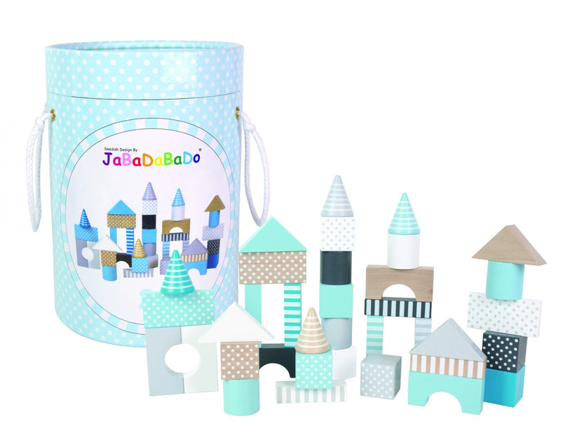 JaBaDaBaDo - Building blocks CASTLE BUILDING 50 pieces in blue