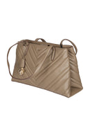 DKNY Madison Handtasche Schultertasche Beige Nappeleder