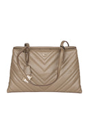 DKNY Madison Handtasche Schultertasche Beige Nappeleder
