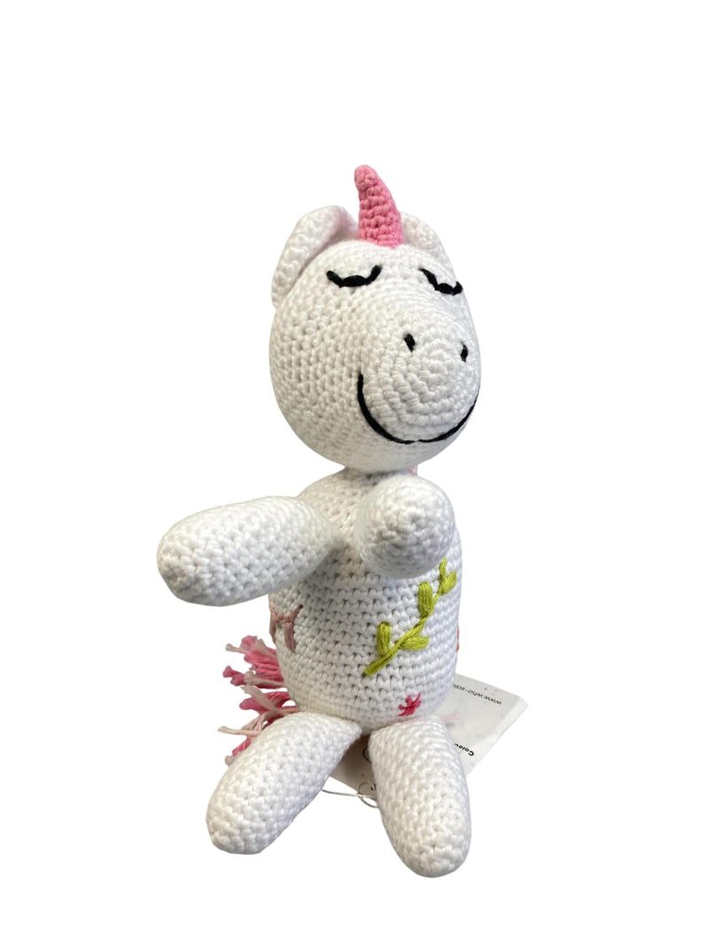 WHO SAID Handgehäkeltes Kuscheltier Einhorn