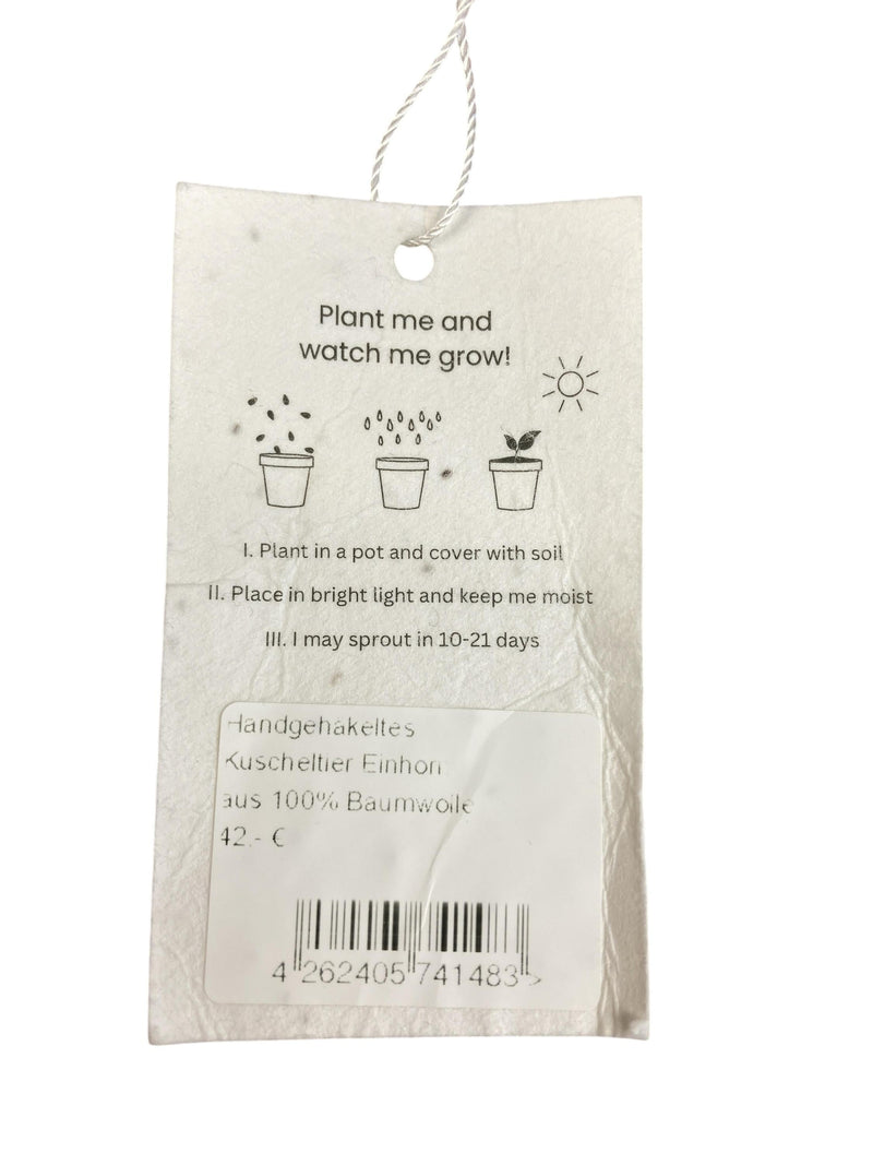 WHO SAID Handgehäkeltes Kuscheltier Einhorn