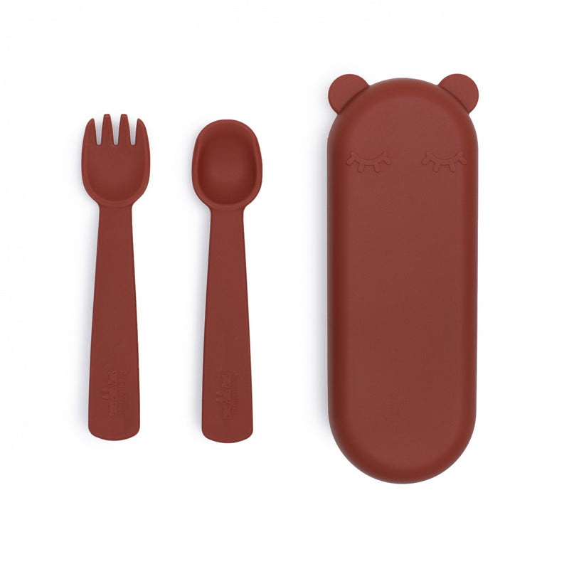 We Might Be Tiny - Besteck-Set "Feedie Fork & Spoon" rust