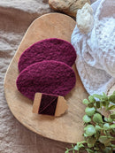 Knieflicken Wollwalk oval mit Merinogarn